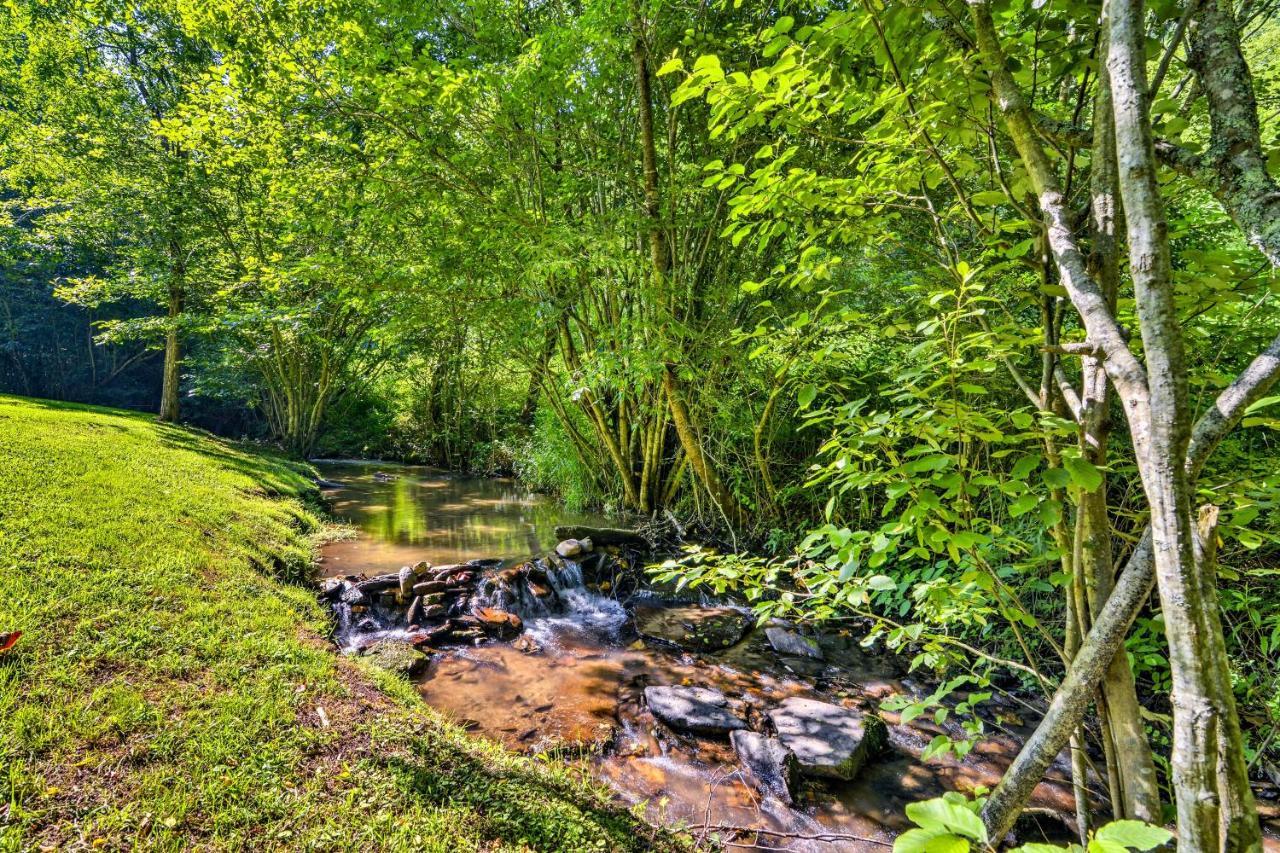 Fox Creek Waterside Cabin With Private Hot Tub! Villa Bryson City Exterior photo