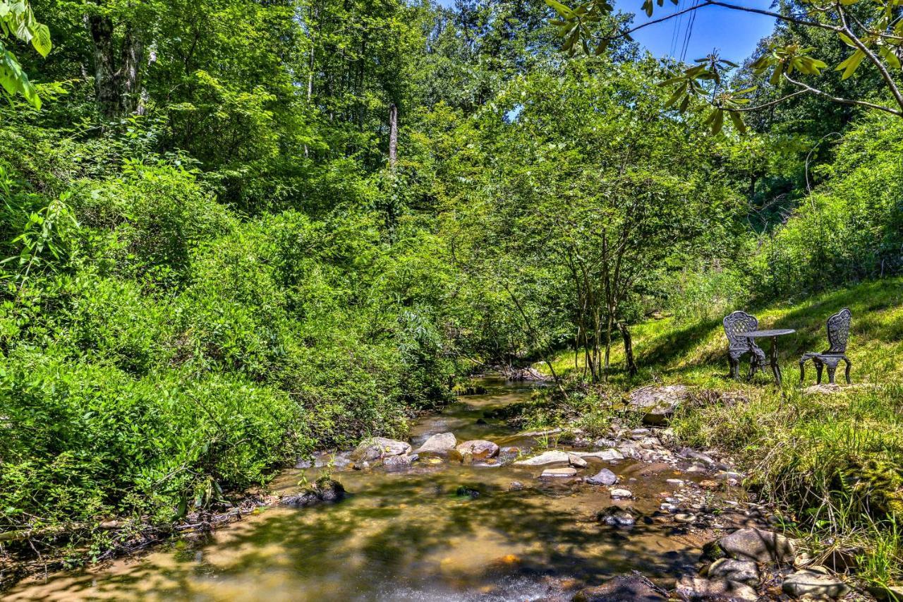 Fox Creek Waterside Cabin With Private Hot Tub! Villa Bryson City Exterior photo